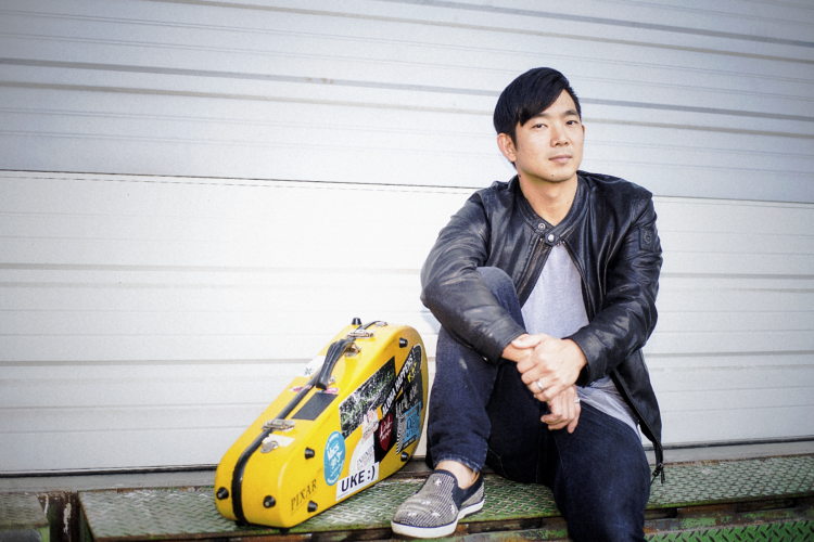 Saturday in Castle Theater Jake Shimabukuro with Maui Pop Orchestra members